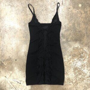 Lindex Black Bodycon Shapewear Dress Lace Straps